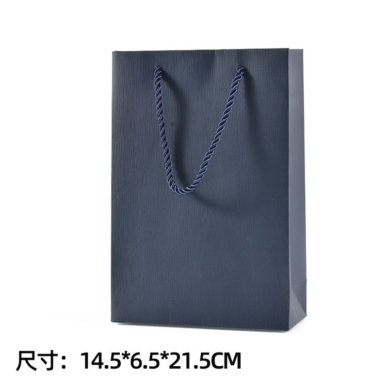 Jewelry tote bag factory direct supply jewelry gift paper bag can be printed LOGO jewelry tote bag wholesale Navy 