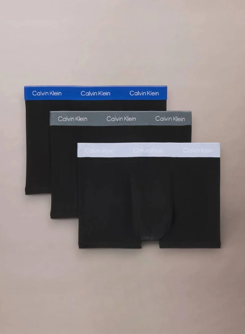 CALVIN KLEIN 3 Pack Relaxed Dart Trunks - Icon Cotton Stretch