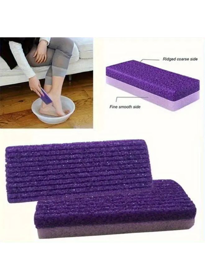 ملف قدم أرجواني مزدوج الجوانب قابل لإعادة الاستخدام مزيل الجلد الميت أداة تقشير - Image 3