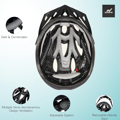 Nodens Cycle Helmet for Cycling Helmet for Men Cycle and Boys Skating Helmet (Black/Yellow, M) - Image 3