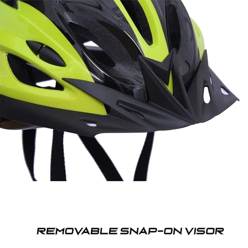 Nodens Cycle Helmet for Cycling Helmet for Men Cycle and Boys Skating Helmet (Black/Yellow, M) - Image 5