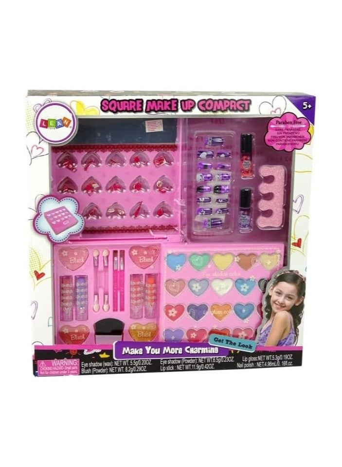 S&Li Shell Shaped Make-Up Box Kids Makeup Set Make Up For Kids For Makeup Pretend Play Toys - Image 2