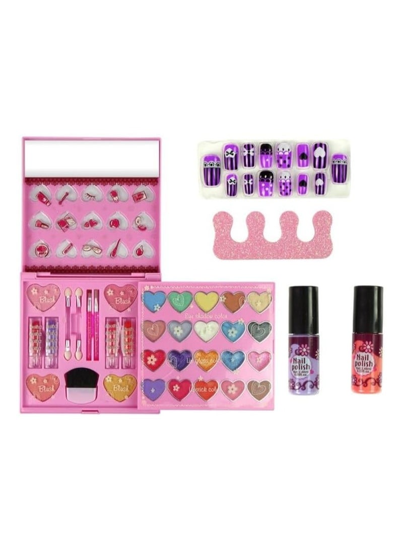 S&Li Shell Shaped Make-Up Box Kids Makeup Set Make Up For Kids For Makeup Pretend Play Toys - Image 4