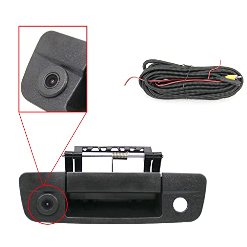 Goopool Tailgate Handle Backup Camera Rear View Compatible with 2009-2017 Dodge Ram 1500 2500 3500（RCA Connector） - Image 1