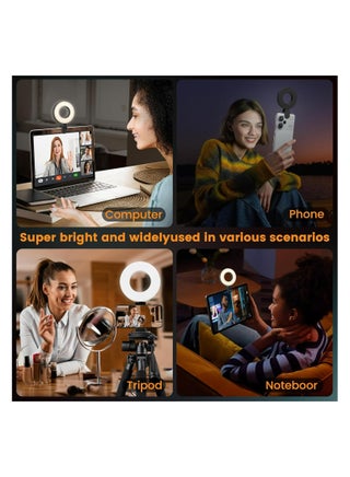 Video Conference Lighting Kit,Phone Light, Selfie Light, Ring Light for Monitor Clip On,for Remote Working, Distance Learning,Zoom Call, Self Broadcasting and Live Streaming, Computer Laptop Video Conferencing - view 2
