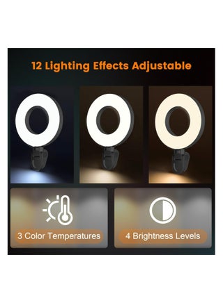 Video Conference Lighting Kit,Phone Light, Selfie Light, Ring Light for Monitor Clip On,for Remote Working, Distance Learning,Zoom Call, Self Broadcasting and Live Streaming, Computer Laptop Video Conferencing - view 3
