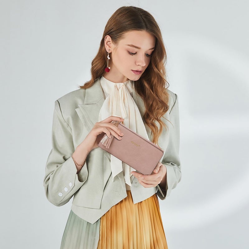 TANTOMI Crossbody Bags for Women Crossbody Purses and Wallet Pink Vegan Leather Women's Shoulder Handbag for Everyday 2 PCS Set - Image 3