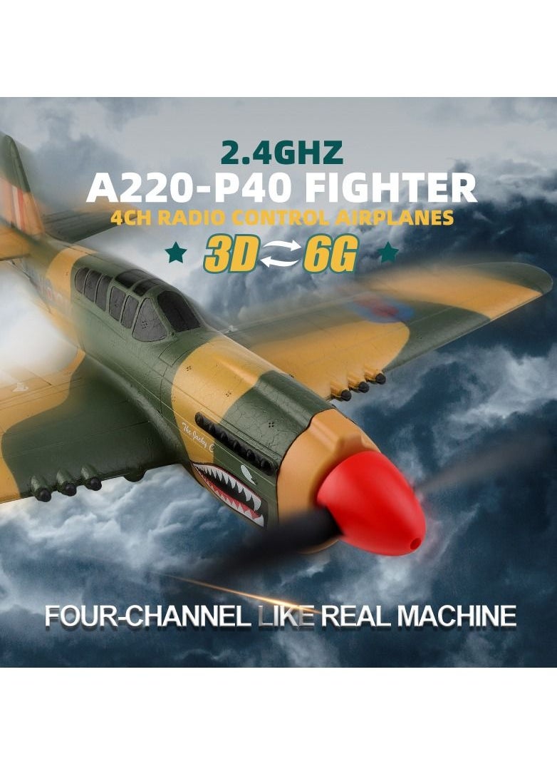 AROAQ A220 Remote Control Aircraft 2.4GHz RC Airplane RC Plane Ready to Fly with 6G/3D Stabilization System  - Image 2