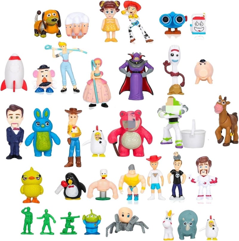 NLIEOPDA 36 Pack Anime Figurines Set - Woody Doll, Buzz Lightyear Toy, PVC Figures - Image 5
