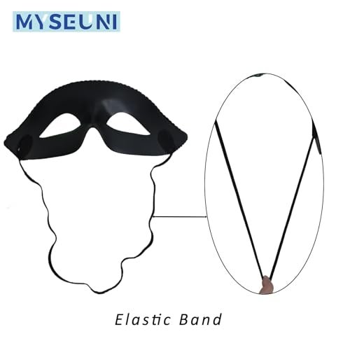 MYSEUNI 2025 New Masquerade Mask for Men- Retro Venetian Mens Masquerade Mask Blue for Cosplay Halloween Party Mardi Gras Mascarade Ball - Image 5
