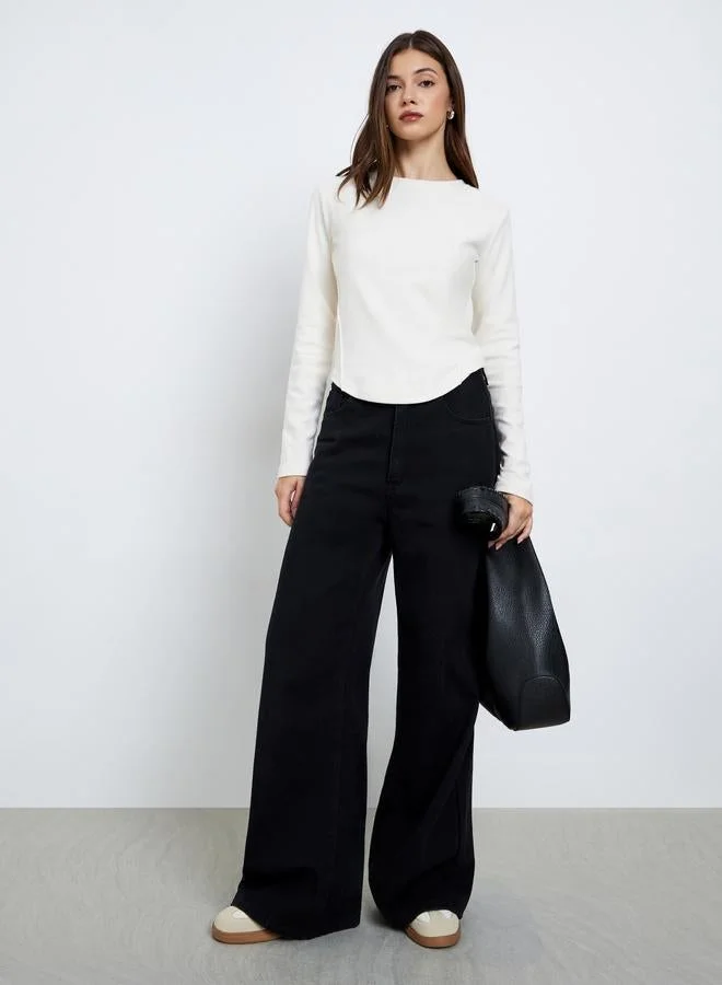 تايك تو بلوزة محبوكة بأكمام طويلة