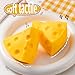 Holgosiu Cheese Squishy Toys Squeeze Cheese Stress Ball Squishy Cheese Fidgets Cheesecake Toys Sensory Squishy Miniatures Novelty Toy 2Pcs - Image 4