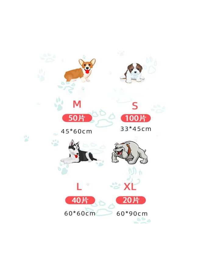 Loquat 40-Piece Pet Diaper Training Pad White/Blue - Image 3