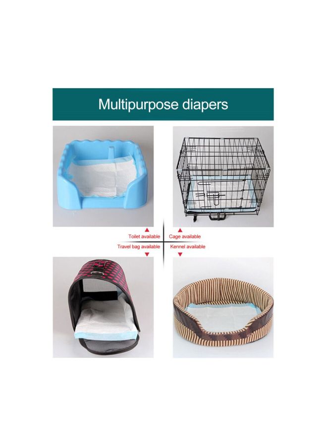 Loquat 40-Piece Pet Diaper Training Pad White/Blue - Image 5