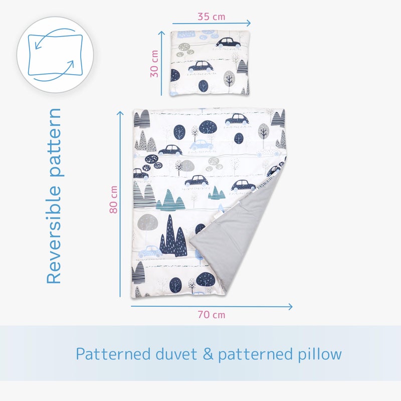 Baby Comfort 2 Piece Children Quilt Duvet & Pillow Set 80x70 cm 12M+ (Cars) - Image 4
