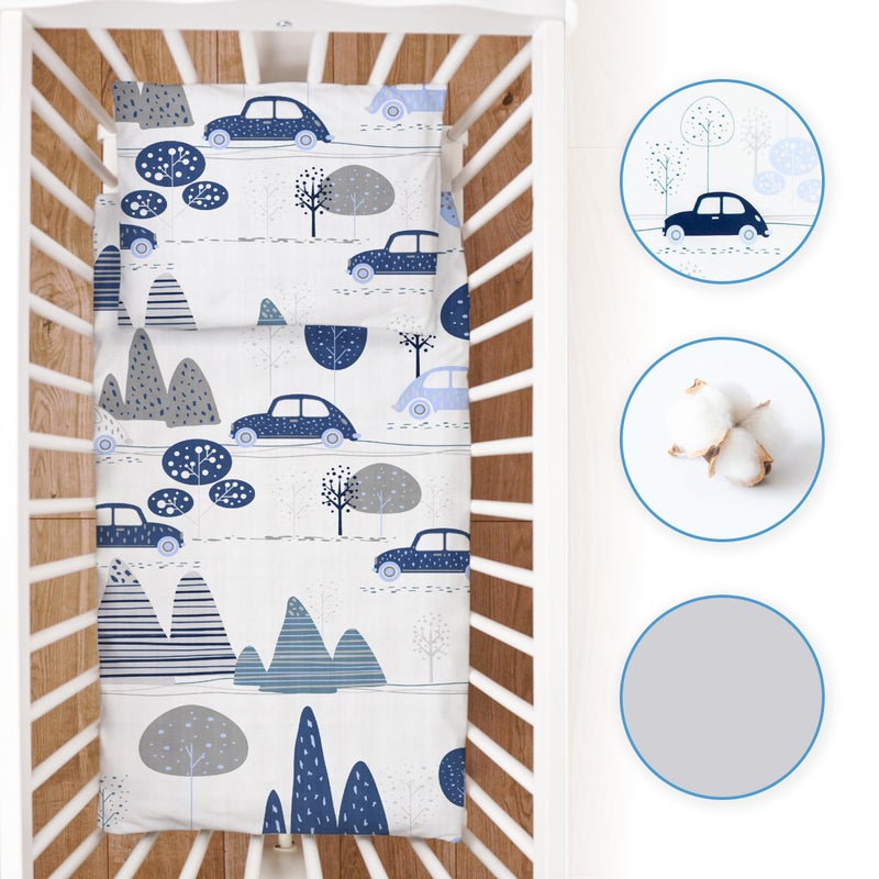 Baby Comfort 2 Piece Children Quilt Duvet & Pillow Set 80x70 cm 12M+ (Cars) - Image 3