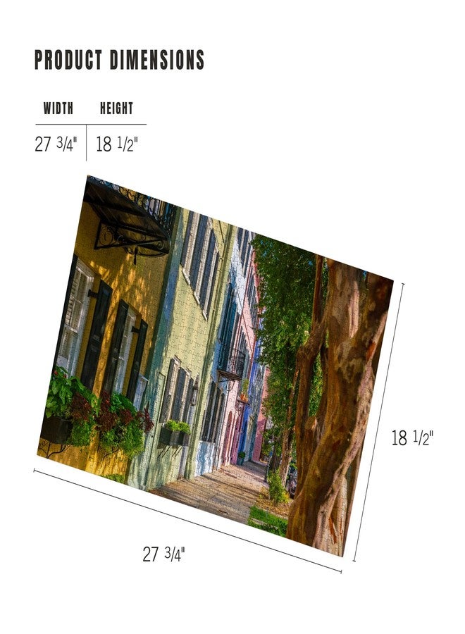 Lantern Press Charleston South Carolina Puzzle – Rainbow Row, 1000 Piece Jigsaw Puzzle for Adults, Charleston SC Landscape Puzzle, Historic Boardwalk & Coastal Scene, Made in USA by Lantern Press - Image 5