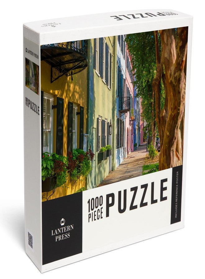 Lantern Press Charleston South Carolina Puzzle – Rainbow Row, 1000 Piece Jigsaw Puzzle for Adults, Charleston SC Landscape Puzzle, Historic Boardwalk & Coastal Scene, Made in USA by Lantern Press - Image 1