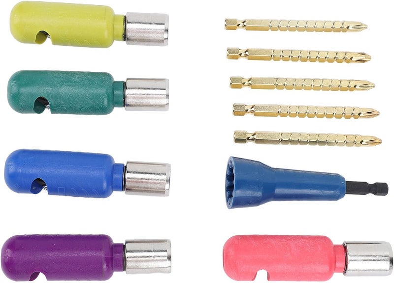 Wire Stripper and Cutter, 5 Sizes Wire Strippers Set, Electrical Tool with 6.35mm Connection Rod, Ideal for Industrial & Household Use - Image 3