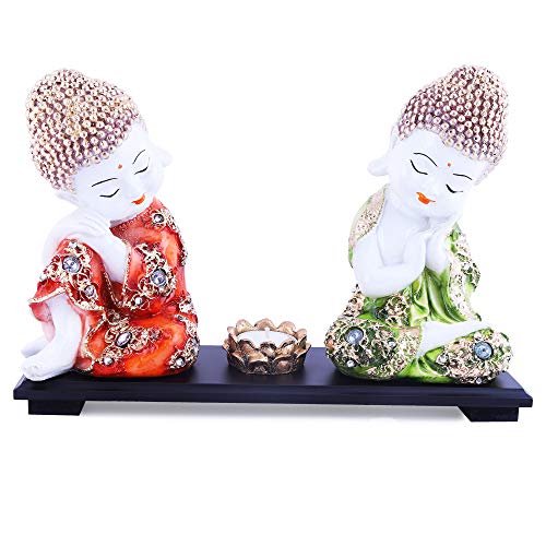 Mariner's Creation Buddha Idol for Home Decor Gautam Buddha Statue showpiece for Office and Gift Made of Resin and Marble Size- 24X1120 CM - Image 3