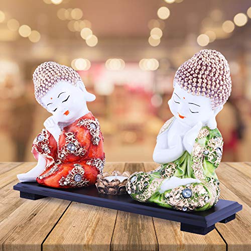 Mariner's Creation Buddha Idol for Home Decor Gautam Buddha Statue showpiece for Office and Gift Made of Resin and Marble Size- 24X1120 CM - Image 2