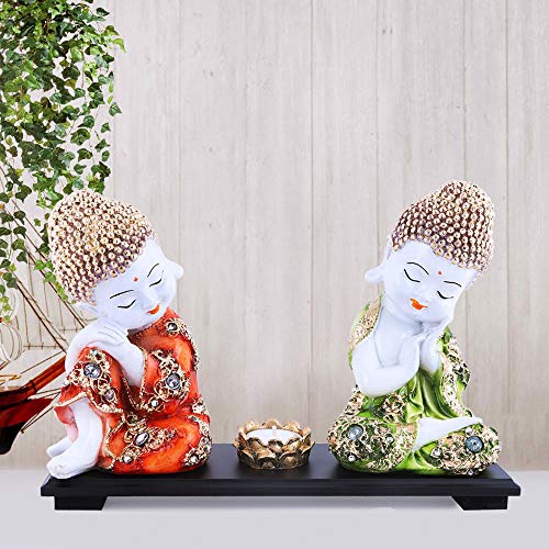 Mariner's Creation Buddha Idol for Home Decor Gautam Buddha Statue showpiece for Office and Gift Made of Resin and Marble Size- 24X1120 CM - Image 4