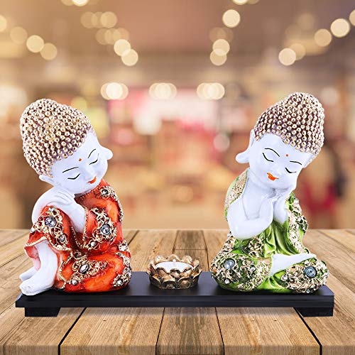 Mariner's Creation Buddha Idol for Home Decor Gautam Buddha Statue showpiece for Office and Gift Made of Resin and Marble Size- 24X1120 CM - Image 1