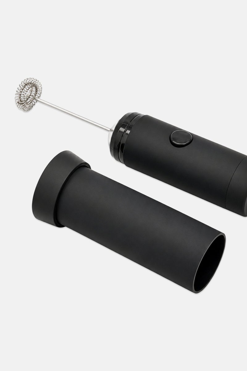 Bombay Stainless Steel Milk Frother With Stand, Black - Image 2