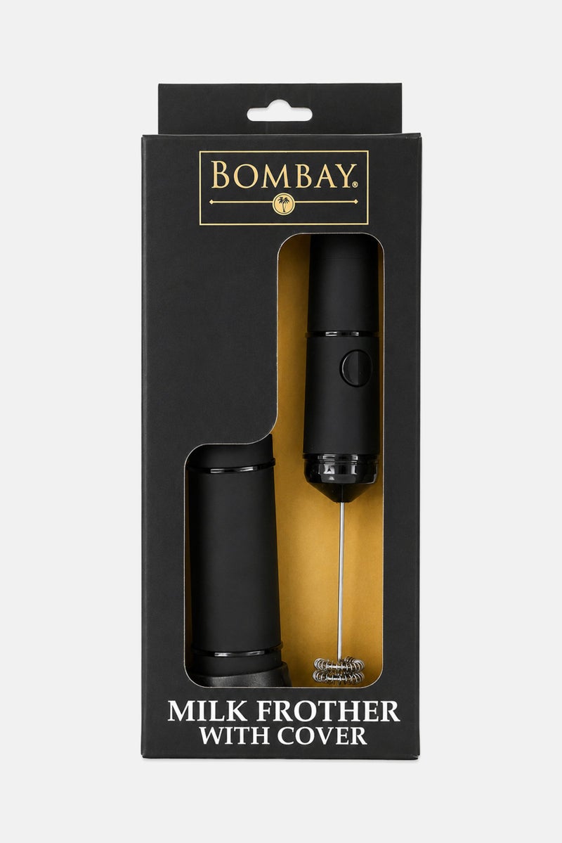 Bombay Stainless Steel Milk Frother With Stand, Black - Image 4