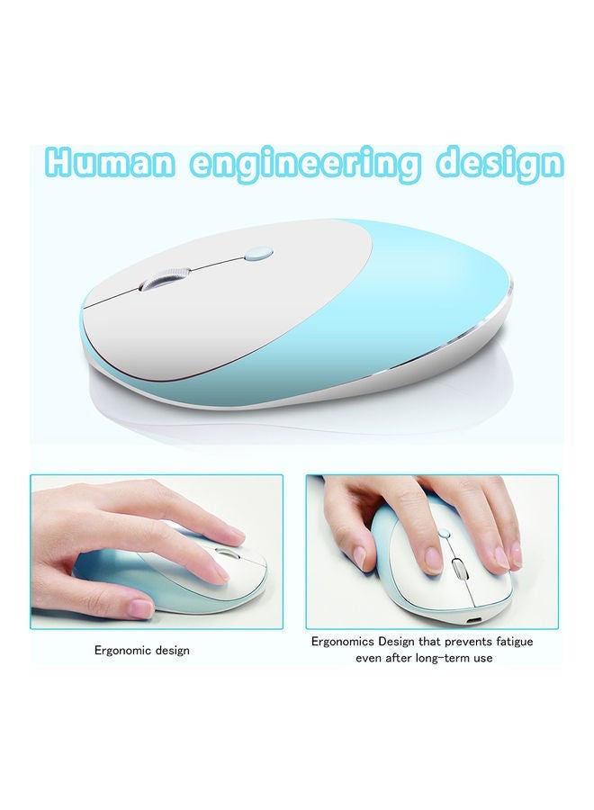 NIBEMINENT Wireless Optical Mouse Blue/White  - Image 3