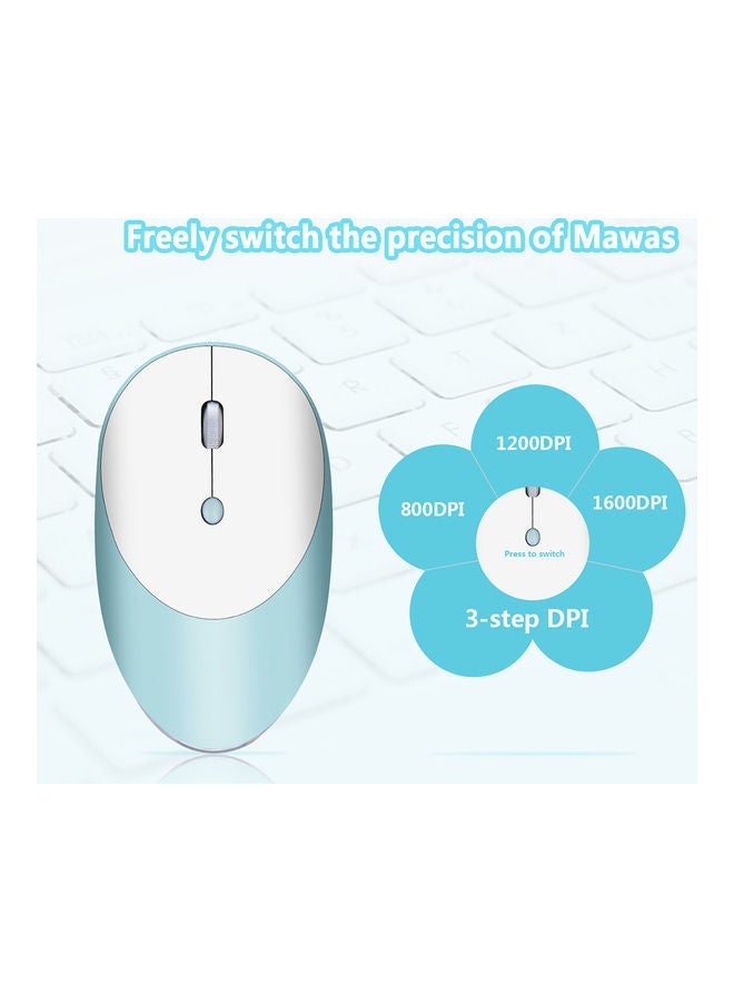 NIBEMINENT Wireless Optical Mouse Blue/White  - Image 4