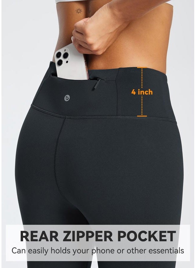 BALEAF Fleece Lined Leggings Womens Winter Water Resistant Thermal Hiking Pants Running Skiing Tights Cold Weather Gear Black XL - Image 5