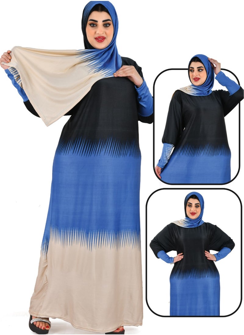 أرت لوك فستان طويل مريح بأكمام طويلة للصلاة  - Image 2