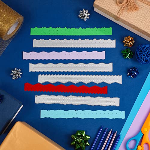 Konohan 4 Pcs Deckle Edge Ruler Metal Paper Tearing Ruler Stainless Steel 8.4 Inch Irregular Die Cuts Measuring Tool for Crafts Engineering School Office Architect and Drawing - Image 4