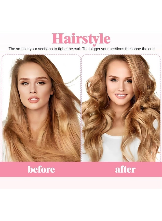 Heatless Hair Curler, Pink Adjustable No Headband Curls for Women and Girls Waves - Image 5