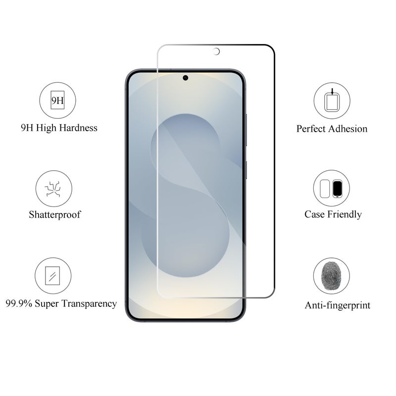 Ailun Glass Screen Protector for Galaxy S25+ / S25 Plus [6.7 Inch] 3Pack+3Pack Camera Lens Tempered Glass Fingerprint Unlock 0.25mm Anti-Scratch Case Friendly Clear-HD[Not for S25/S25 Ultra/S25 Edge] - Image 2