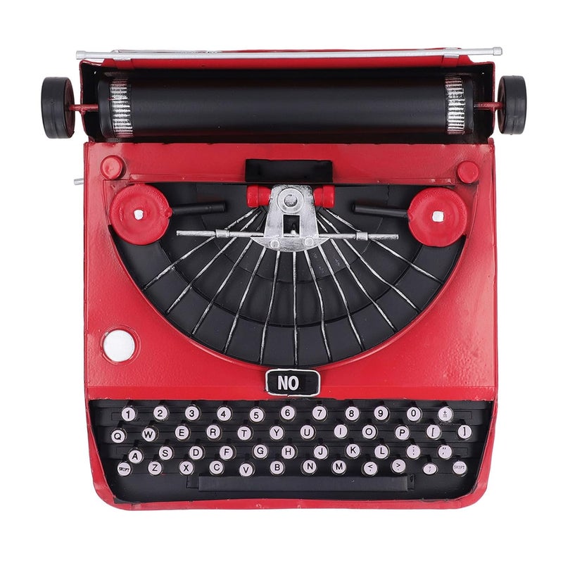 Retro Vintage Typewriter Model Iron Antique Typewriter Table Decor Display Model Ornament Statue - Image 2
