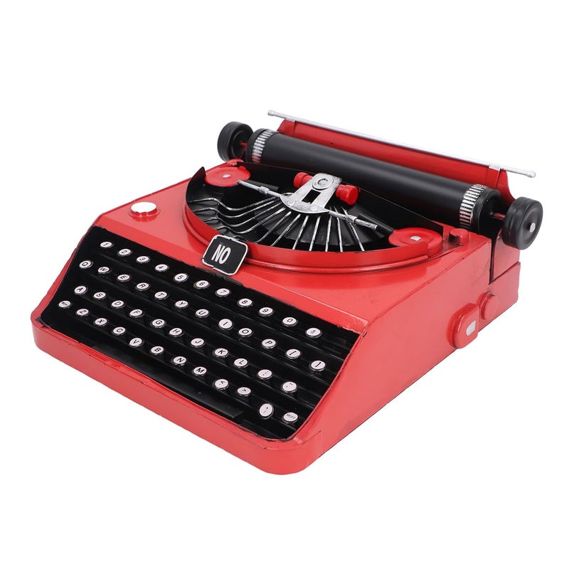 Retro Vintage Typewriter Model Iron Antique Typewriter Table Decor Display Model Ornament Statue - Image 1