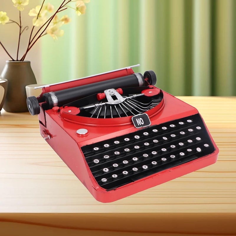 Retro Vintage Typewriter Model Iron Antique Typewriter Table Decor Display Model Ornament Statue - Image 3