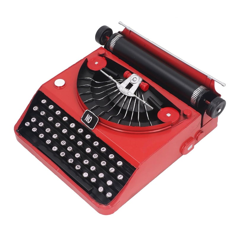 Retro Vintage Typewriter Model Iron Antique Typewriter Table Decor Display Model Ornament Statue - Image 5