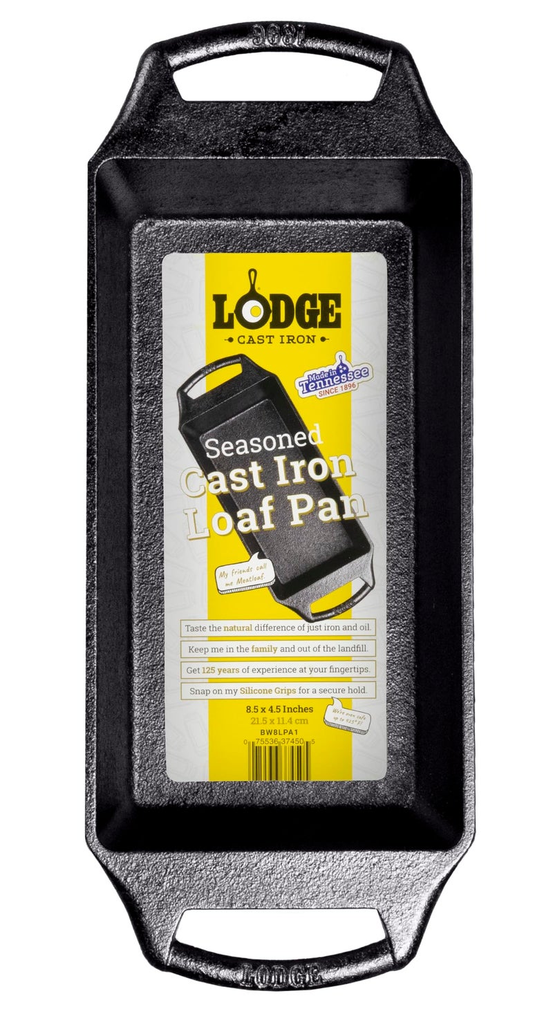 Lodge Seasoned Cast Iron Loaf Pan - Pre-Seasoned Rectangular Cast Iron Bakeware- Even Browning Bread Pan with Easy-Release Finish - PFAS-Free Non-Toxic Cookware - 8.5 Inches - Image 1