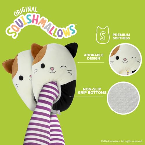 Squishmallows Cam the Cat Slippers - Plush Lightweight Warm Comfort Soft Aline Slipper House Shoes for kids girl boy - Cat Cam (sizes 4-5 Big Kid) - Image 3