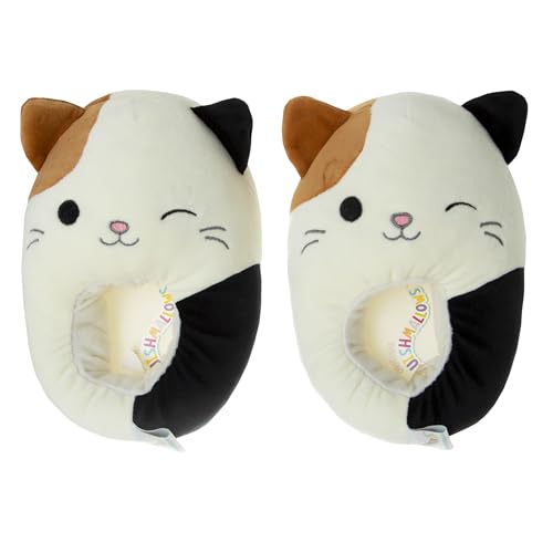 Squishmallows Cam the Cat Slippers - Plush Lightweight Warm Comfort Soft Aline Slipper House Shoes for kids girl boy - Cat Cam (sizes 4-5 Big Kid) - Image 1