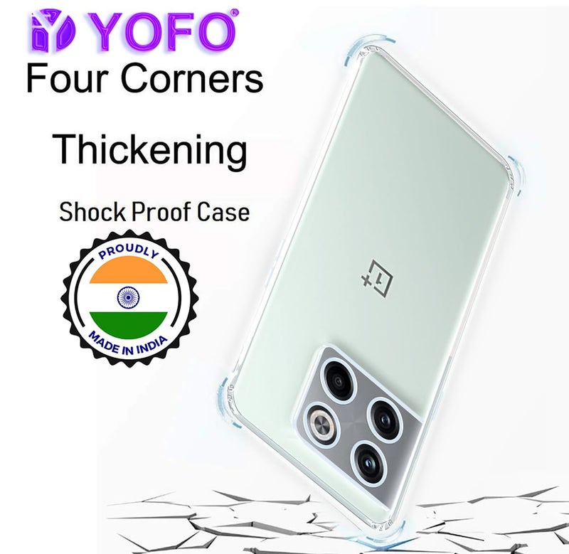 YOFO Back Cover for OnePlus 10T (5G) (Flexible|Silicone|Transparent|Full Camera Protection|Anti Dust Plug) - Image 4
