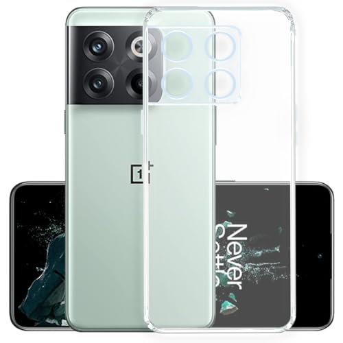 YOFO Back Cover for OnePlus 10T (5G) (Flexible|Silicone|Transparent|Full Camera Protection|Anti Dust Plug) - Image 1