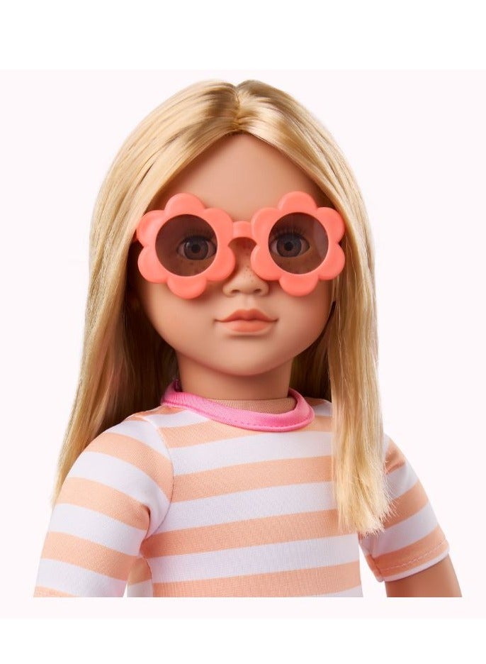 Our Generation Margot 18" Doll with Swimsuit and Pink Pool Float Accessory - Image 4