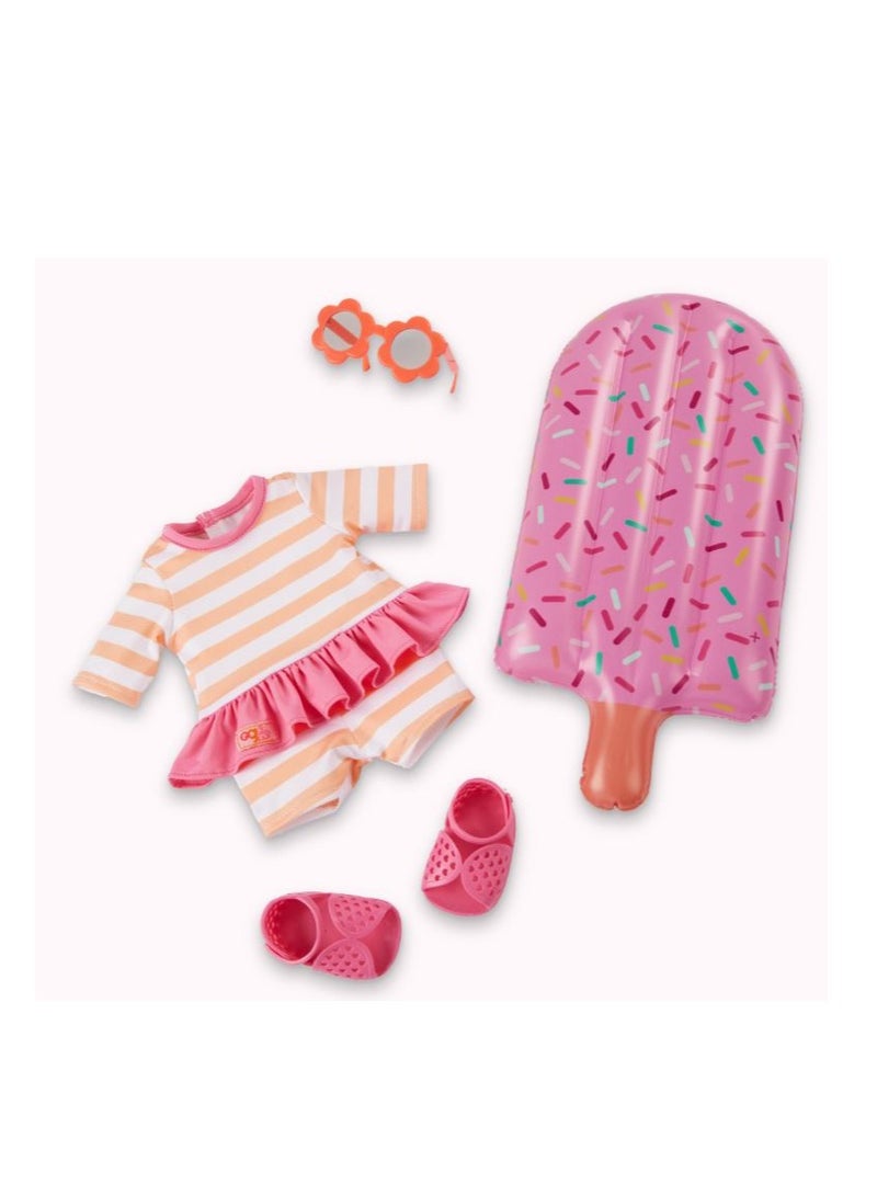 Our Generation Margot 18" Doll with Swimsuit and Pink Pool Float Accessory - Image 5