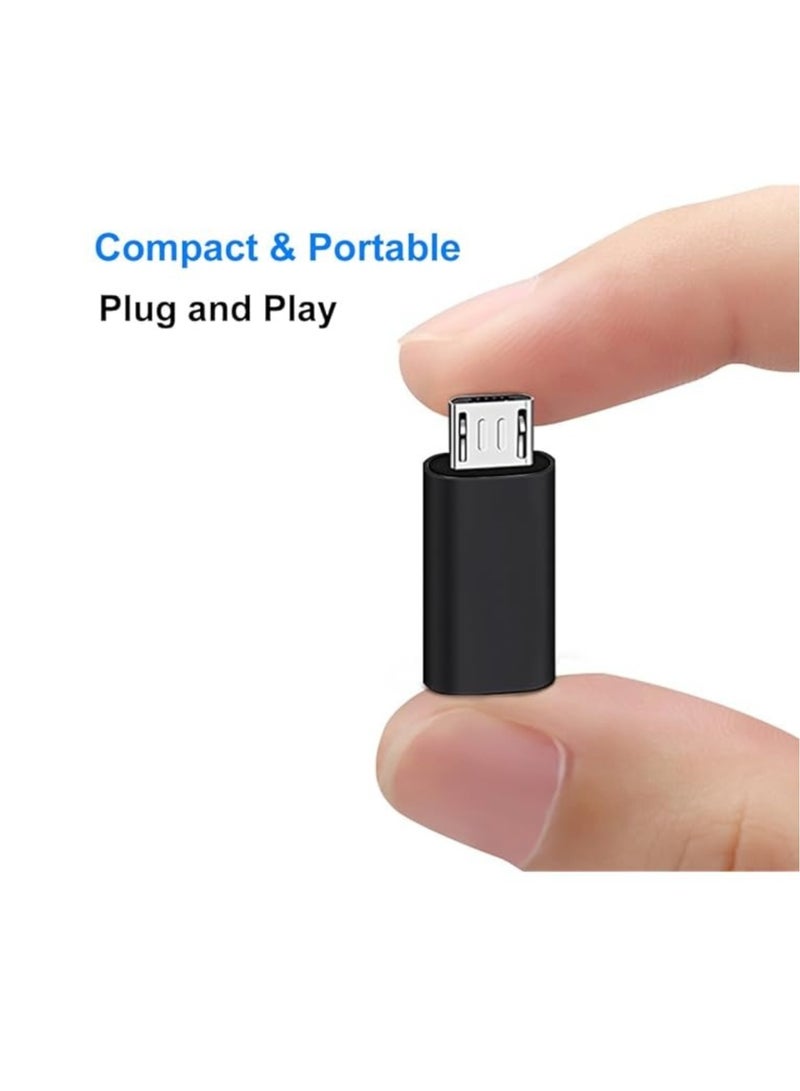USB C to Micro USB Adapter, USB Type C Female to Micro USB Male Adapter (Black) - Image 3