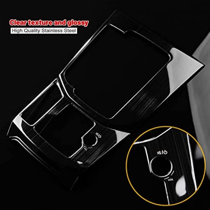 ريحني قطعتان لمازدا CX5 2024 2023 2022 2021 2020 2019 2018 2017 ملحقات داخلية للسيارة غطاء وحدة التحكم المركزية للسيارة لوحة التروس غطاء مقبض ناقل الحركة الإطارات الفولاذ المقاوم للصدأ الأسود - Image 3