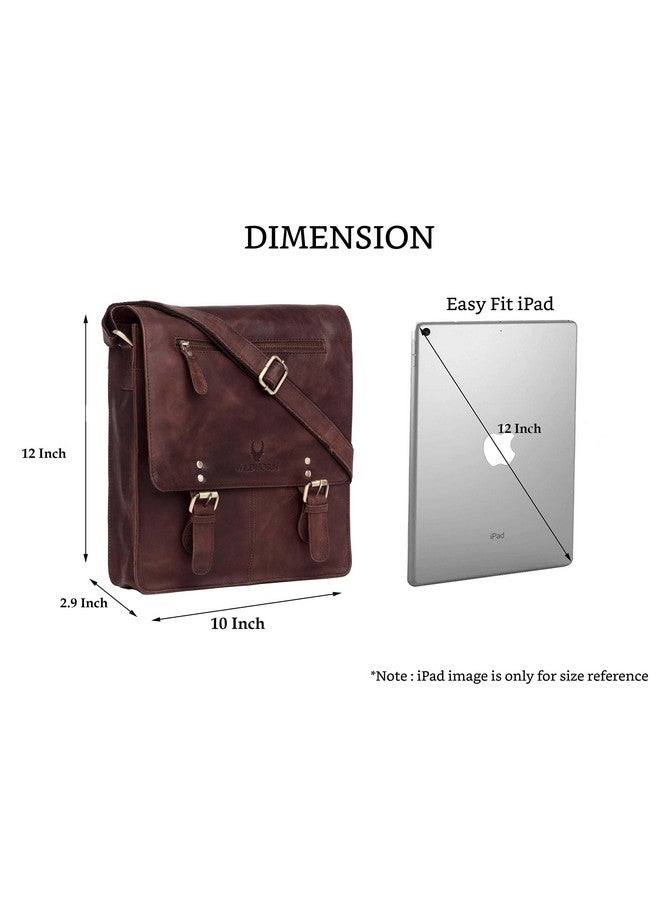 WildHorn Genuine Leather Sling Messenger Bag | Stylish, Functional & Spacious | Buckle Closure | Adjustable Strap | 1-Year Warranty - Image 3